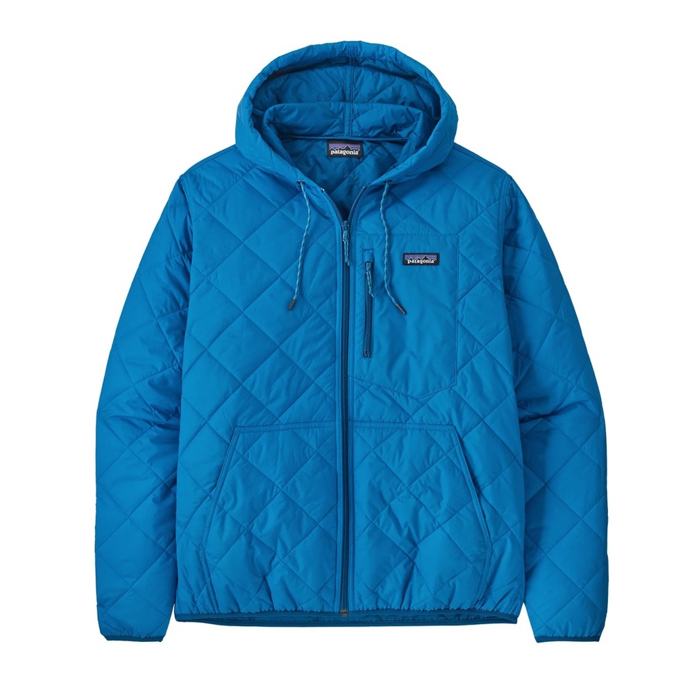Patagonia® Men's Diamond Quilted Bomber Hoody Vessel Blue Medium M jacket coat